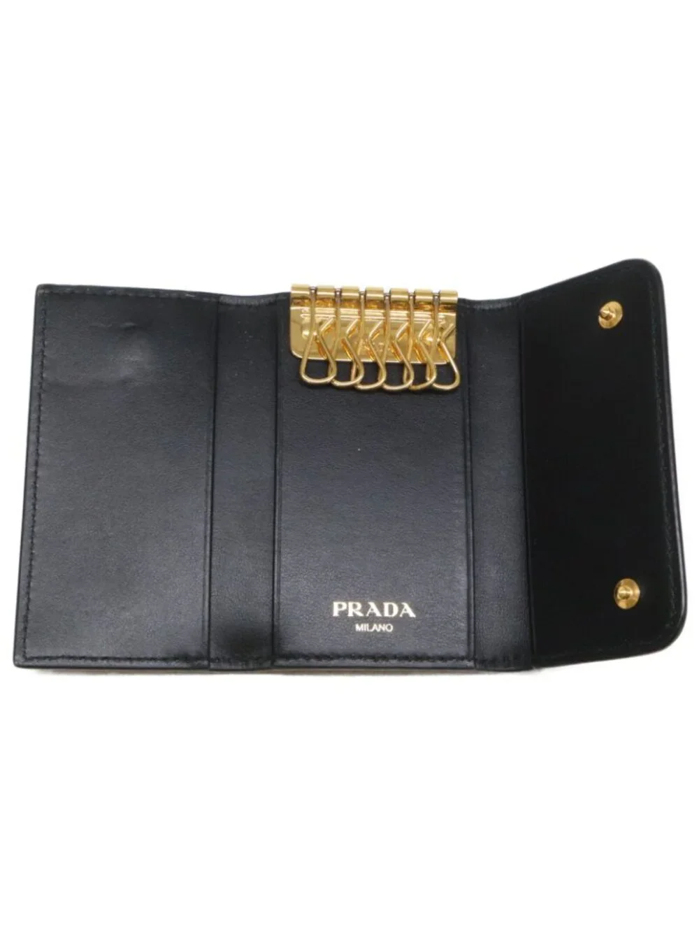 Prada Saffiano Metal Leather Card Holder